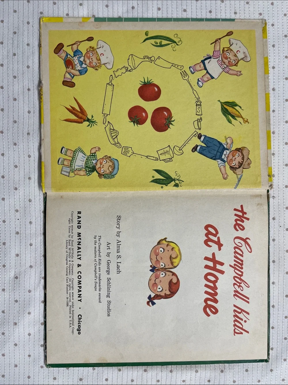 50’s The Campbell Kids at Home - Vintage Children's Book 1954